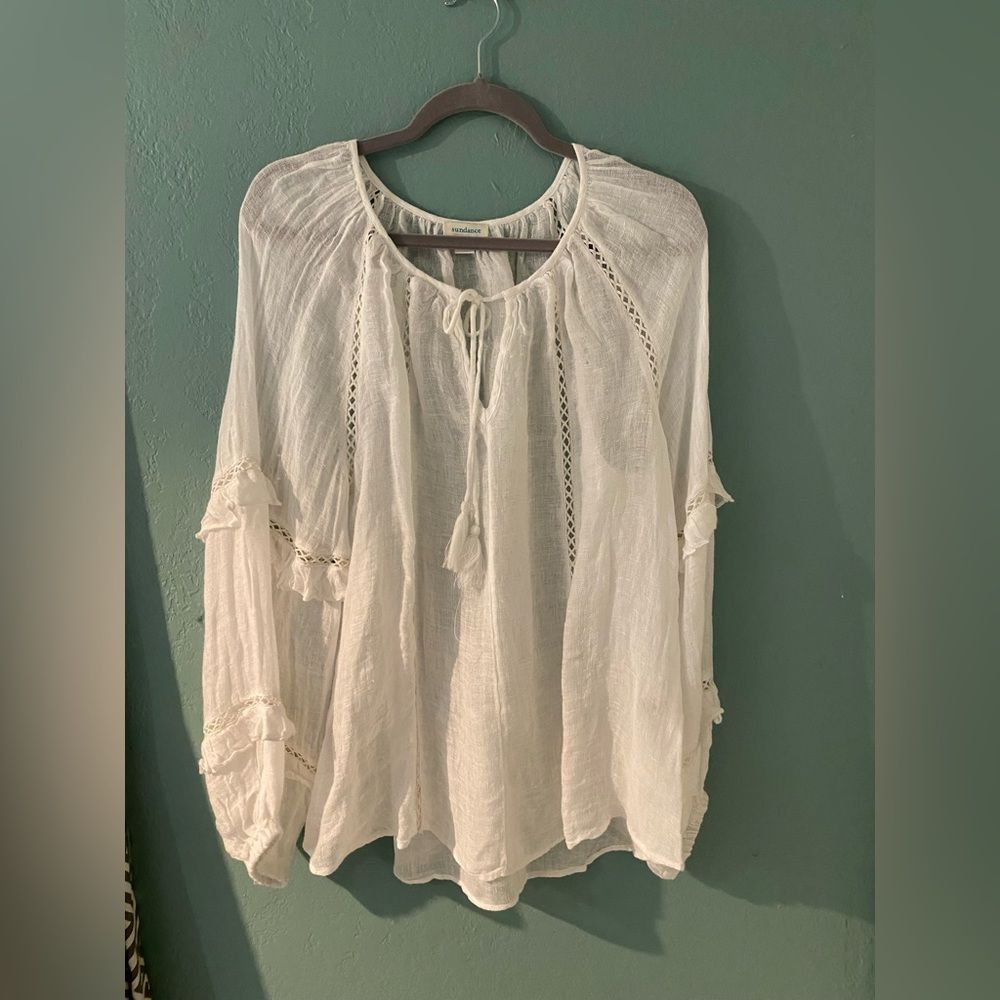NWOT Sundance linen boho-style tunic top, size M